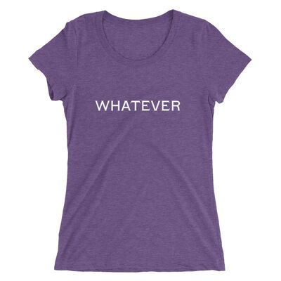 Whatever Ladies' short sleeve t-shirt - Purple Triblend - 2XL