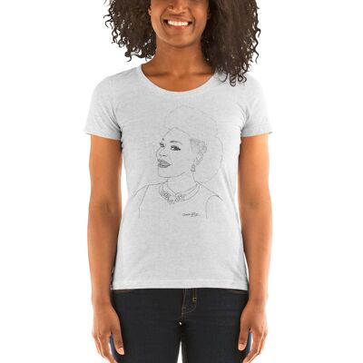 IMONI Ladies' short sleeve t-shirt - White Fleck Triblend