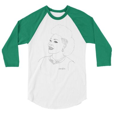 IMONI - 3/4 sleeve raglan shirt UNISEX - White/Kelly