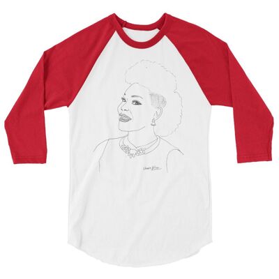 IMONI - 3/4 sleeve raglan shirt UNISEX - White/Red