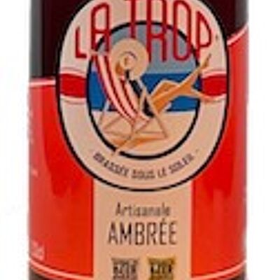 Craft beer LA TROP' amber 6.6%