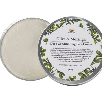 Olive & Moringa Crema Viso Condizionante Profonda, Vaschetta In Alluminio Ricaricabile 150g