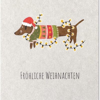 Perro salchicha de navidad