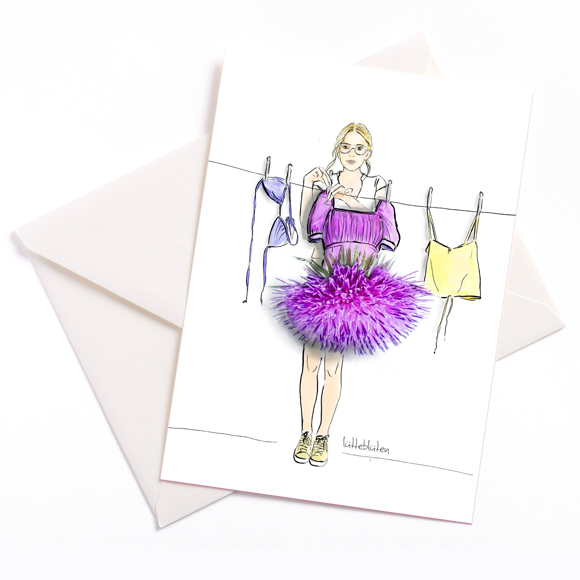 Laundry Day - card with color core and envelope | 162