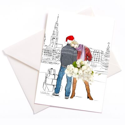 Christmas in the City - card with color core and envelope | 216