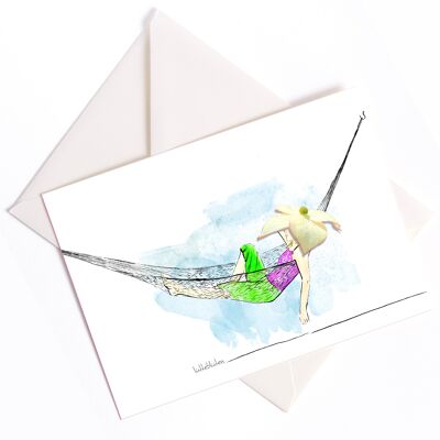 Carte de jour pour hamac avec noyau de couleur et enveloppe