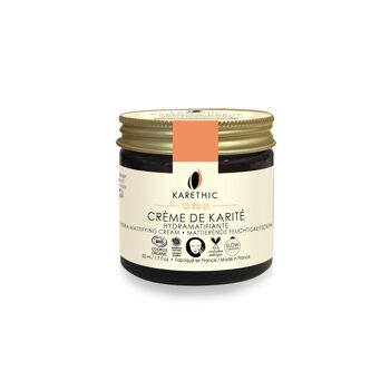 Crème hydramatifiante au karité frais - Pot en verre 50 mL 2