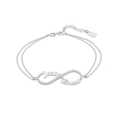 Funkelndes Infinity Armband silber