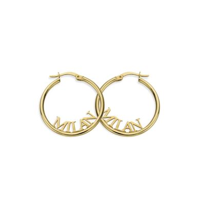 Boucle d'oreille signature or