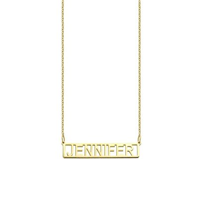 Framed Bar Necklace gold