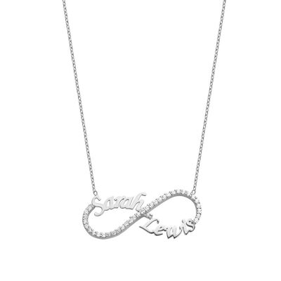 Collier infini scintillant en argent