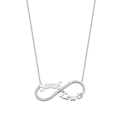 Sparkeling infinity necklace silver