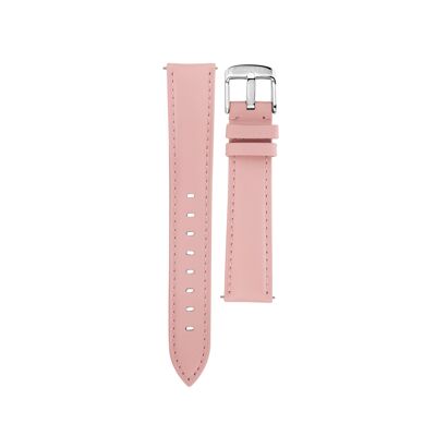 Cinturino in pelle rosa argento