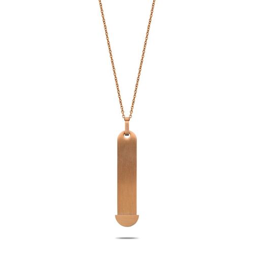 Mesh charm necklace rosé gold