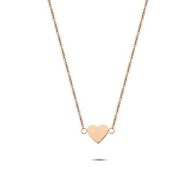 Heart necklace rosé gold