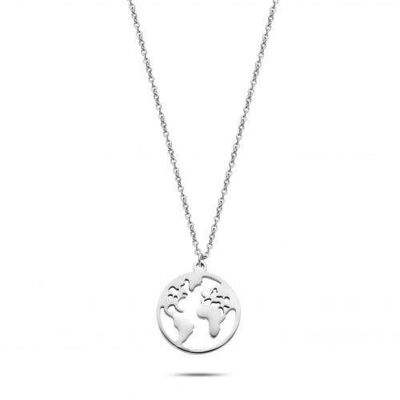 Collar mundo plata