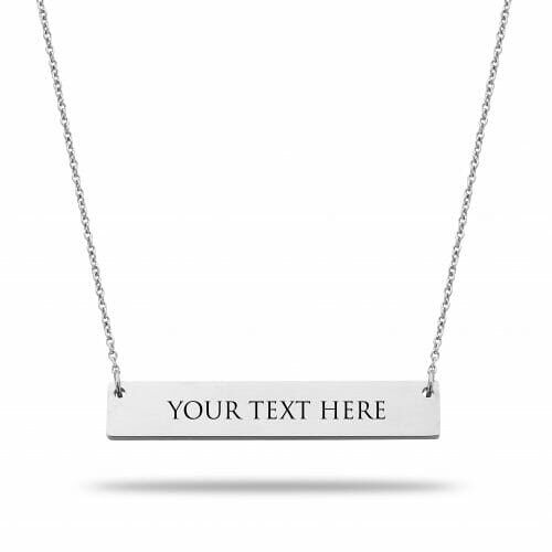 Bar necklace silver