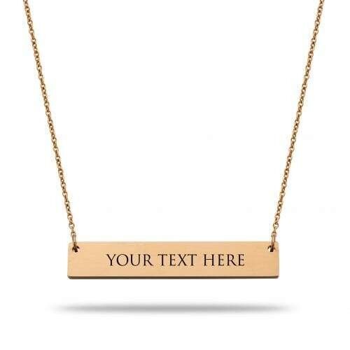 Bar necklace rosé gold