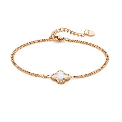 Bracelet fleur de coquillage or rose