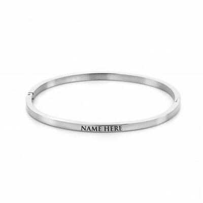 Name bangle silver