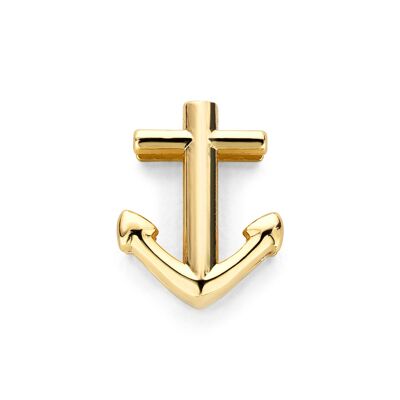 Mesh charm anchor gold