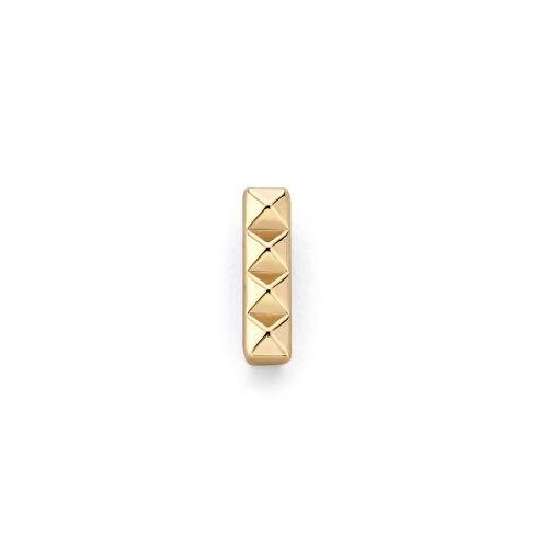 Mesh charm studs gold