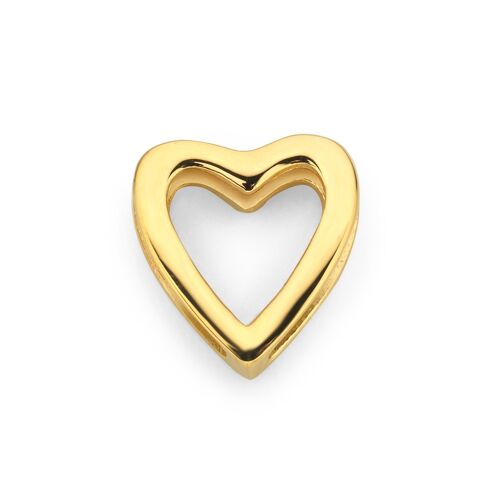 Mesh charm open heart gold