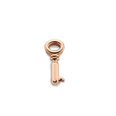 Charm de malla con llave oro rosado