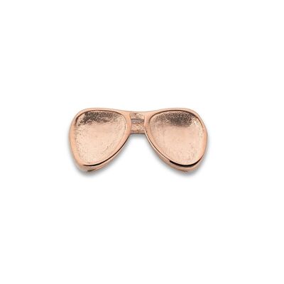 Lunettes de soleil breloque en maille or rosé