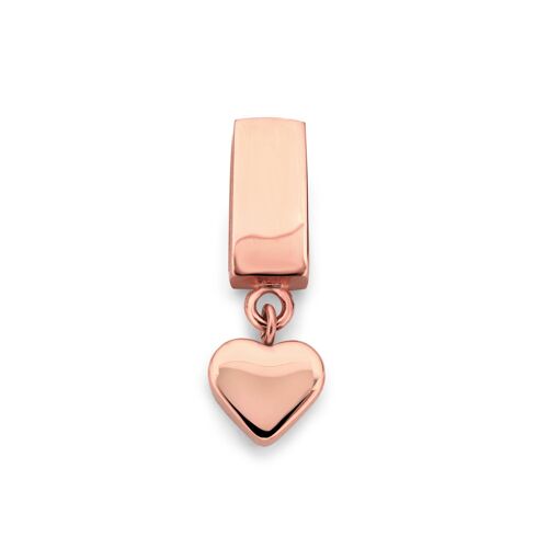 Mesh charm little heart rosé gold