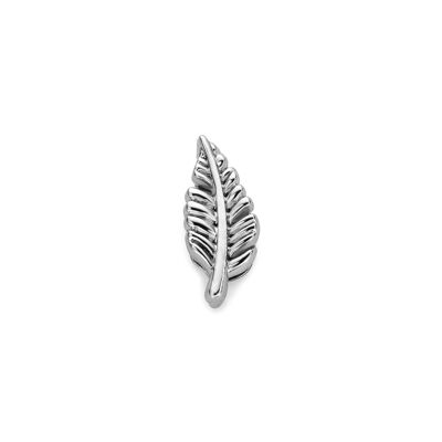 Breloque maille plume argent