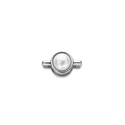 Charm de malla en plata perla