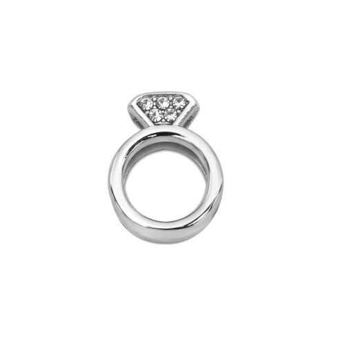 Mesh charm engagement silver