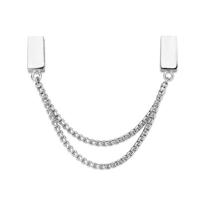 Mesh charm chain silver