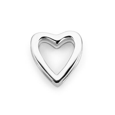 Charm maglia cuore aperto argento