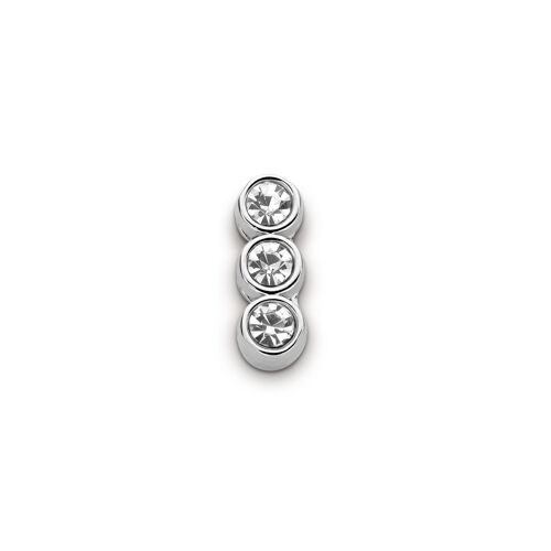 Mesh charm 3 stones silver