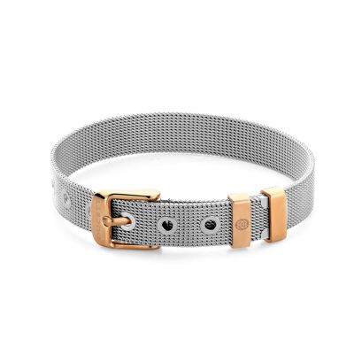 Mesh bracelet silver/rosé gold