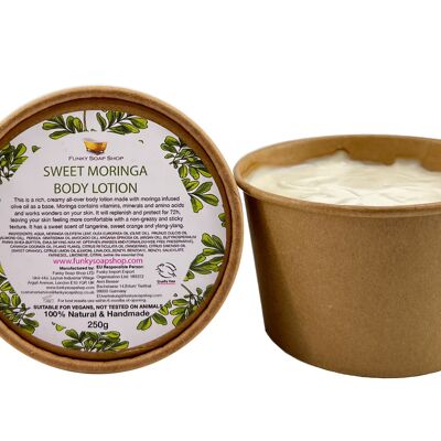 Sweet Moringa Body Lotion, Kraft Paper Tub 250g