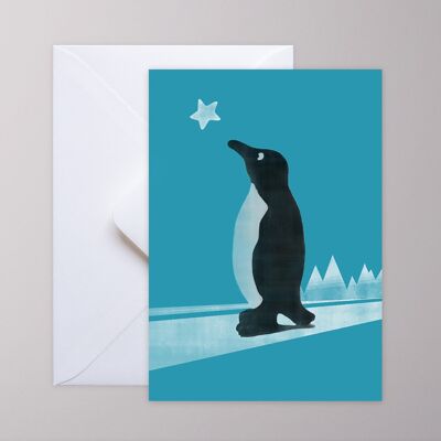 Carte de voeux - pingouin