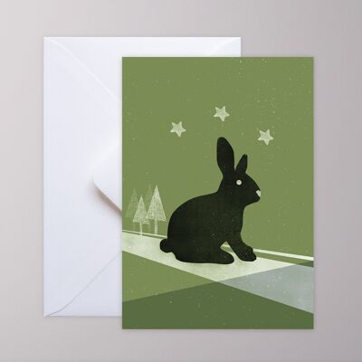 Carte de voeux - lapin
