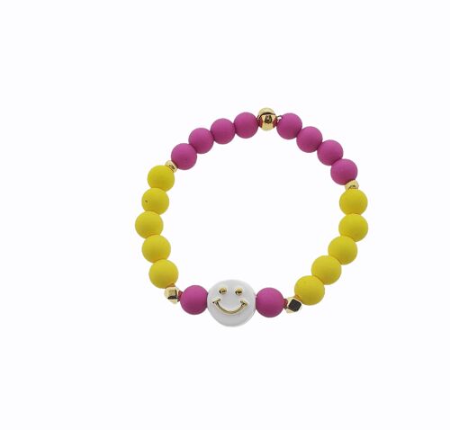 Bracelet Smiley – Yellow/Purple