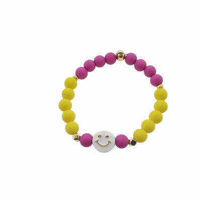 Bracelet Smiley – Yellow/Purple