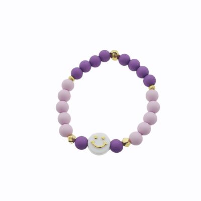 Bracelet Smiley – Lilas/Violet