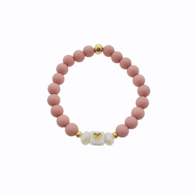 Armband Herz Gold - Rosa