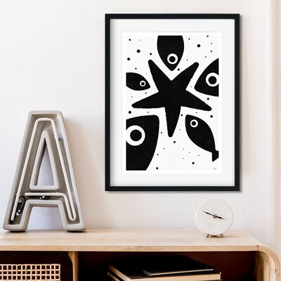 Print - Scandi-Style ›FISH/STARFISH–02‹ A3