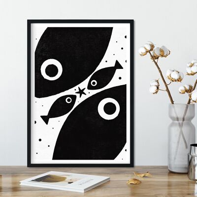 Print - Scandi-Style ›FISH/STARFISH–03‹ A4