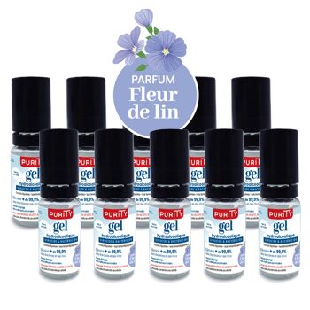 Mini-flacon de 10ml - gel hydroalcoolique purity 703 - parfum fleur de lin 1