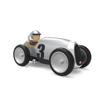 Petite voiture gris metallisé pour enfant - Racing Car Silver 2