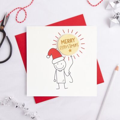 Christmas Merry Christmas Stick Man Card