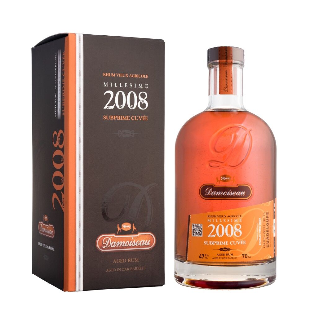 Damoiseau alter Rum, Jahrgang 2008, voller Alkoholgehalt, 47,9°, 70 cl